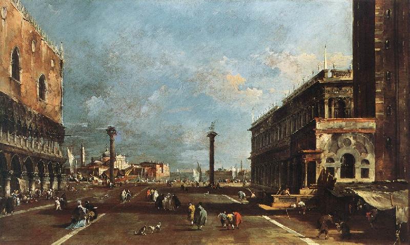 GUARDI, Francesco View of Piazzetta San Marco towards the San Giorgio Maggiore sdg oil painting image
